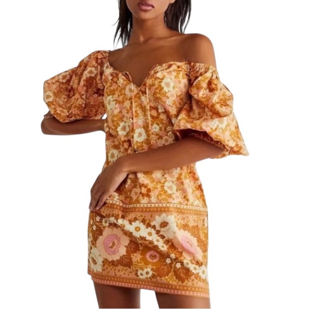Spell & The Gypsy Collective Anne Tunic Dress Puff Sleeve mini dress boho floral